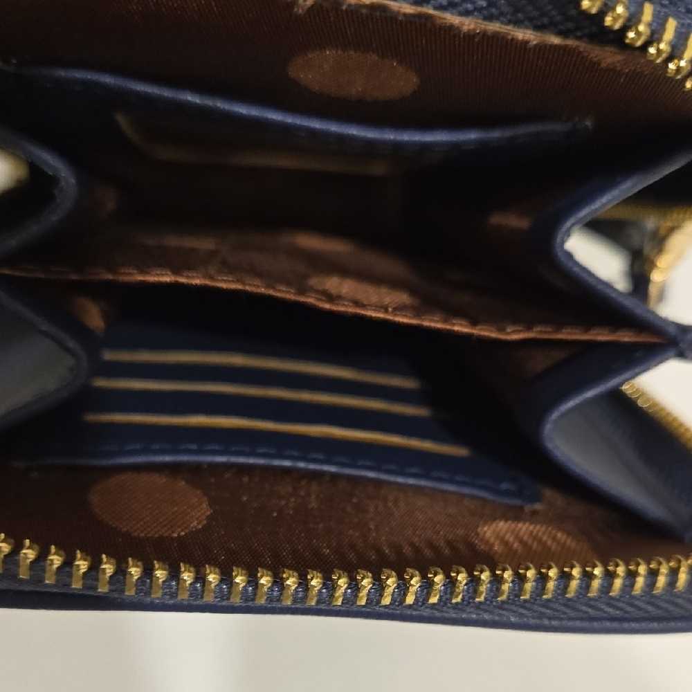 Navy Crossbody Bag with Gold Accents - Picture 10 of 12